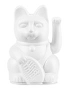 Waving Cat - Maneki-Neko - Lucky Cat Mini Donkey White