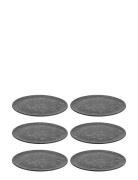 Raw Nordic Black Lunch Plate 23 Cm 6 Pcs Aida Black