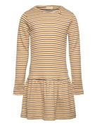 Dress L/S Modal Striped Petit Piao Yellow