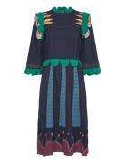 Embroidered Cotton Dress Stella Nova Navy