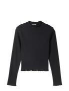 Cropped Rib Longsleeve Tom Tailor Black