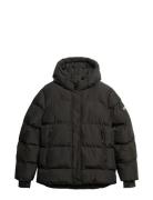 Hooded 5 Baffle Sports Puffer Superdry Black