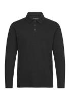 Textured Ls Polo French Connection Black