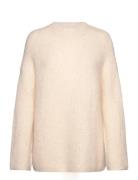 Slfgabella Ls Knit O-Neck Camp Selected Femme Cream