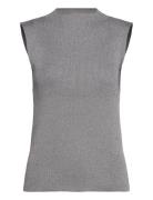 Slflura Lurex Sl Knit High Neck Selected Femme Grey