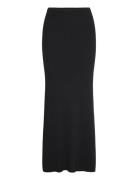 Slflura Lurex Hw Knit Skirt Selected Femme Black