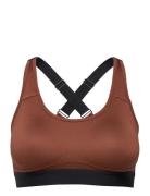 Padded Crossback Bra Stay In Place Brown