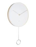 Wall Clock Pendulum Metal KARLSSON White