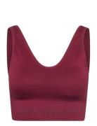 Lt Intensity Shiny Seamless Bra Tommy Sport Burgundy