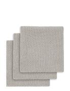 Line Dishcloth Engholm Textiles Grey