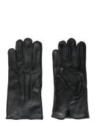 Slhzain Leather Gloves Selected Homme Black