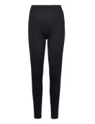 Seamless Graphical Rib High Waist Tights Casall Black