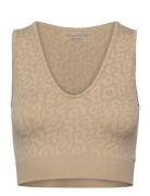 Sthlm Seamless Light Crop Top Björn Borg Beige