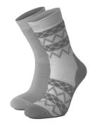 2-Pk Wool Socks Johaug Grey