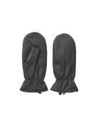 Pcnellie Leather Mittens Noos Pieces Black