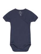 Baby Rib Jersey Body Crossover W. Ss Copenhagen Colors Navy