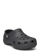 Classic Platform Glitter Clogw Crocs Black