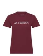 W Logo Tee Adidas Terrex Burgundy