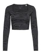 Trainicons Training Jacquard Crop Long-Sleeve Top Adidas Performance B...