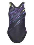 Womens Digital Printed Medalist Speedo Black