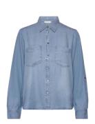 Blouse Denim Look Tom Tailor Blue