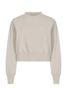 Cotton Cropped Sweatshirt Röhnisch Beige