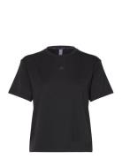 Power Back Cutout 3 Stripes Tee Adidas Performance Black