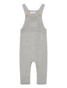 Long Knitted Dungarees Mango Grey