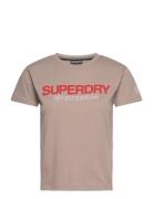 Sportswear Logo Fitted Tee Superdry Sport Beige