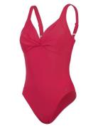 Womens Shaping Cross Knot 1 Pc Speedo Pink