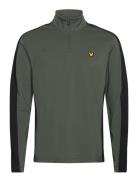 Golf Striped Midlayer Lyle & Scott Sport Khaki