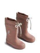 Rubber Boot Thermo Solid Wheat Pink