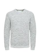 Slhvince Ls Knit Bubble Crew Neck Noos Selected Homme Grey