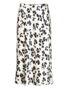 Leaf-Print Charmeuse Midi Skirt Lauren Ralph Lauren Black