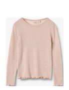 Wool Silk T-Shirt L/S Alli Wheat Pink