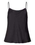 Satin Top With Thin Straps Mango Black