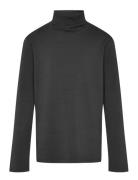 Turtleneck Long-Sleeved T-Shirt Mango Black