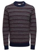 Onsmusa Reg 3 Struc Crew Knit ONLY & SONS Navy