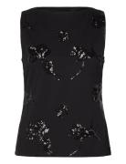 Slfmalli Sl Applique Top Selected Femme Black