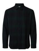 Slhreg-Owen Flannel Mix Shirt Ls Selected Homme Navy