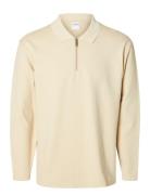 Slhrelaxhank Ls Polo Sweat Selected Homme Cream