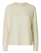 Slflulu Ls Knit O-Neck Noos Selected Femme Cream