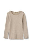 Rib T-Shirt L/S Reese Wheat Beige