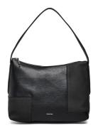 Ck Block Shoulder Bag_Nubuck Calvin Klein Black