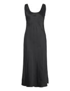 Viscose Satin Slip Dress Calvin Klein Black