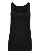 Basic Cotton Tank Top Femilet Black