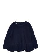 Knitted Pullover W. Frill Copenhagen Colors Navy