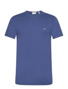 Slim Shield Ss T-Shirt GANT Blue