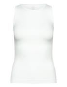 Women Seamless Tank Top "Rib" ZEBDIA White