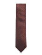 Structured Linen Blend Tie 7 Cm Lindbergh Black Brown